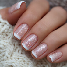 Pack Of 24 Glitters Ombres Fake Nail With Elegant Design
