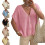 Modern Cropped Sleeve Knitted Top With Structured V-Beige L 2