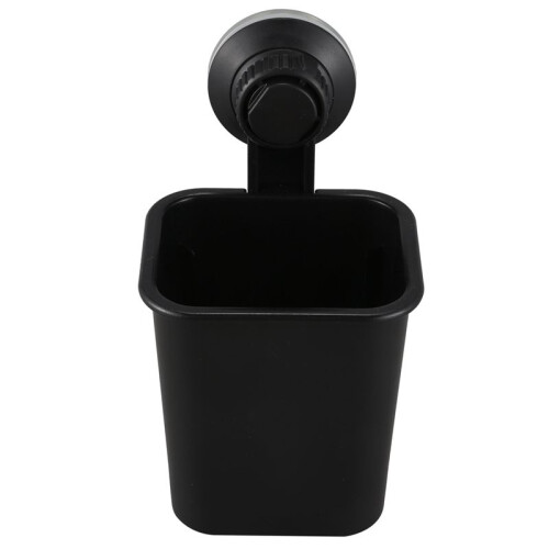 3 PC Suction Cup Toothbrush Cup Holder Rack Plastic Holder Toothpaste Storage Box for Kitchen Bathroom Toilet Black 1