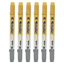 Gold- und Silber-Metallic-Pinselmarker, doppelseitiger-6 Stöcke