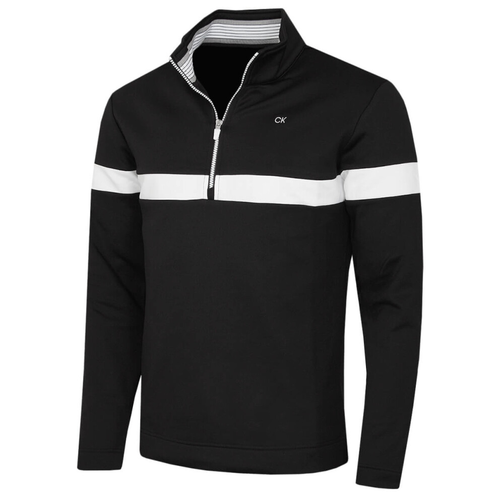 Calvin Klein (Xxl, Black) Mens 2026 Scale Ck Insul-Lite 1/2 Zip Golf Sweater