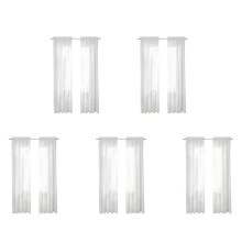 Window White Sheer Curtains 90 Inches Long 10 Panels Sheer White Curtains Clear Curtains Basic Rod Pocket Panel