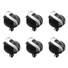 6Pcs Car Headlight Knob Buttons for 5/7 Series X3 X4 F01 F02 F03 F10 F18 F07 F06 F25 F26 Black