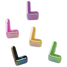 Mehrfarbige Alphabete-Perlen-Set mit 5 DIY-Projekten und-L