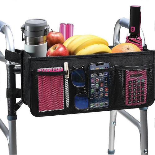 Walker Basket Walker Bag Water Walker Cup Holder Walker Basket for Folding Walker Foldable Walker Storage Bag 1