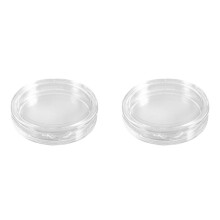 20 Pzs Caja de Monedas de Plastico Transparente Redonda Pequena 38mm