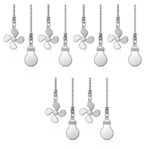 3X Ceiling Fan Pull Chain Fan Extension Chain Fan Chain Pulls Decorative 12 Inch Ceiling Fan Chain Extender Ornament D
