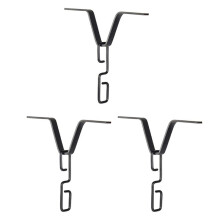 3X Regenketten-Dachrinnenadapter, Schwarzer V-FöRmiger Regenkettenadapter mit S-FöRmigem Haken, Regenkettenhaken für Regnerische Tage im Freien