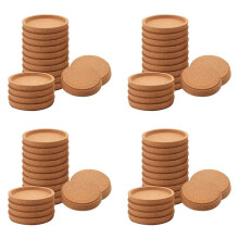64 Pack Cork Coasters, 4 Inch Absorbent Heat Resistant Round Cork Coasters for Most Kind of Mugs in Office or Home