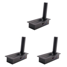 3X Zimmer LED Lampe Kopf Teil Wand Leuchte Wand Leuchte Bettseite Leselicht Einbau Automatik Schalter Wand Leuchten,Schwarz