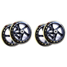4Pcs Scooter Wheel 145mmx30mm PU Silent Wheel Roller Skates Wagon Cart Trolley Wheel Replacement Parts