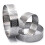 45 Pack Stainless Steel Tart Ring, Heat-Resistant Perforated Cake Mousse Ring, Round Ring Baking Doughnut Tools 7