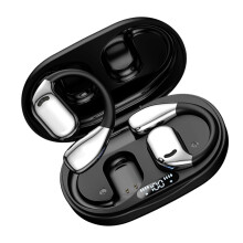 Căști intraauriculare wireless compatibile cu Bluetooth, M75, pentru traducere în timp real, negre