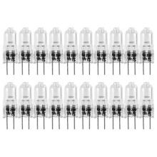 20 de becuri halogene G4, becuri halogene de 20W 12V, bec transparent cu 2 pini, pentru iluminatul aragazului, lumini de semnalizare, ș