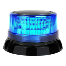 Lumină de avertizare stroboscopică solară albastră, LED magnetic impermeabil cu rotație la 360, moduri duble, încărcare solară USB pe