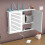 2X Wireless Wifi Router Storage Boxes Wooden Box Cable Power  Wire Bracket Wall Hanging Plug Board Shelf 3