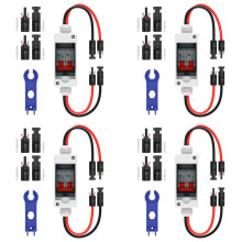 4X Solpanelsfrånkopplingsbrytare, 63A 1000V Breaker Box PV-Frånkopplingsbrytare med IP65 Vattentät Box