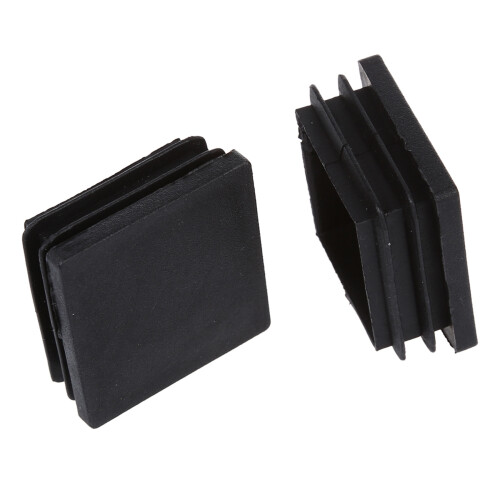 40mm x 40mm Plastic Square Tube Inserts End Blanking Caps Black 60 Pcs 1