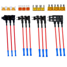 Typer 12V Add-A-Circuit Adapter och SäKringssats, SäKringskran SäKringshåLlare med MICRO2 ATC ATS LåGprofil Kran Dapter
