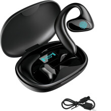 Căști Talkbuds Translator de la Qinux, traducător vocal Bluetooth în 114 limbi, negru, ideal pentru călătorii și studiu banx3_jstj