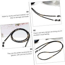 Retro-Brillenkette aus Holzperlen, Brillenhalter im Vintage-Stil, Maskenband mit Anti-Verlust-Funktion, Halsband