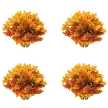 Artificial Maple Leaves Branches Autumn Leaves 20 Bundles Fall Decorations Outdoor UV Resistant Greenery Shrubs Plants