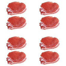 8Pcs Fake Cooked Fresh Pork Simulation Lifelike Meat Food Kitchen Cabinet Desk Decoration Photography Props Display