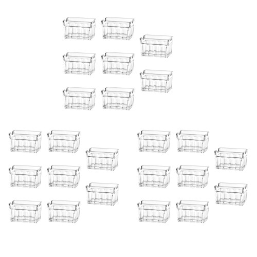 24Pcs Acrylic Sugar Packet Holder Sugar Bag Storage Container Dish Display Sachets Tissue Bowl