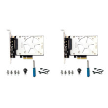 2X U.2 SSD to PCIE4.0 Riser Card PCI Express 4.0 X4 X8 X16 SFF-8639 Expansion Card for Windows8/10/Linux