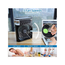 KLACK Portable Mini Air Conditioner Fan, 4-in-1 Air Cooler, Humidifier, Aromatherapy Fan, and Blue LED Light.