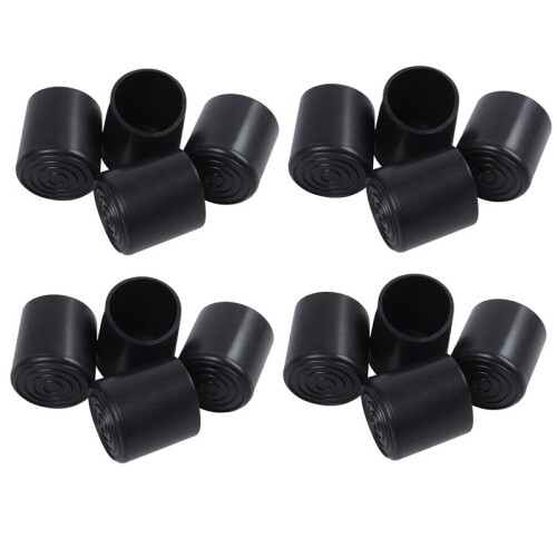 Rubber Möbel Krücke Füße Hocker Stuhl Bein Tip Pad 16Pcs Schwarz