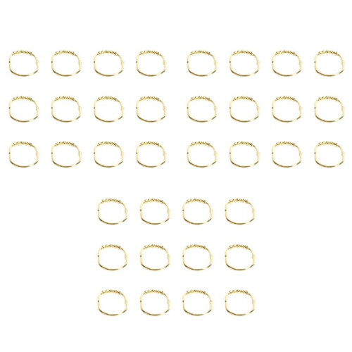 36-Pack Breda Duschgardinringar Krokar Set, Dekorativ Kromfinish, Easy Glide Rollers, Ringar för Duschstänger, Guld