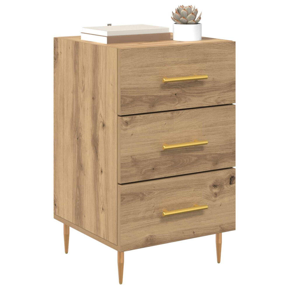 Vidaxl Bedside Cabinet Artisan Oak 40 X 40 X 66 Cm Engineered Wood