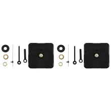 2X Clock Movement with Short Hands, 4/ 25 Inch Maximum Dial Thickness, 3/ 5 Inch Total Shaft Length