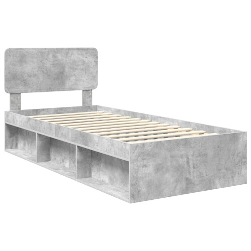 VidaXL vidaXL Bed Frame Concerte Grey 90 x 190 cm Solid Pine Wood 1
