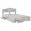 VidaXL vidaXL Bed Frame Concrete Grey 150 x 200 cm Engineered Wood 4