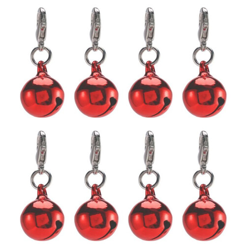 8X Bells Jingle Bell Pendant for Dog Cat Collar Canvas Backpack
