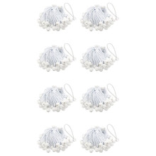 400 Stuks Bungee Koord met Ballen Elastische Banden Bungee Toggles Ties voor Marquees, Tenten Banners, Vlaggenmasten, Tarp (Wit)