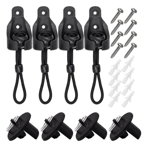 Ersättningsdelar Roller Shade Hardware Bungee Kit och End Cap Shade Tie Downs för Utomhus Roller Shade Sunshade 12Pack 1