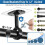 12 Pack No Drill Ceiling Mount Rod Brackets, Heavy Duty Self Adhesive Holders, Adjustable Hooks Hanging Black 6
