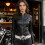 Gothicisme glitters verstelbare tailleband blings strass-Kameel 11