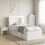 VidaXL vidaXL Headboard Cabinet with Storage White Engineered Wood 1