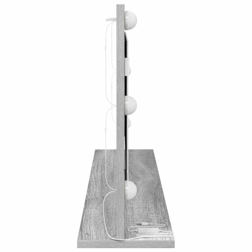 VidaXL vidaXL Vanity Mirror Rectangular Grey Sonoma 100 x 45 x 18 cm 1