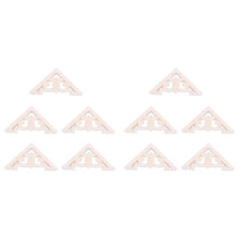 10pcs 8 X 8cm Wood Carved Corner Onlay Applique Decor Furniture Unpainted