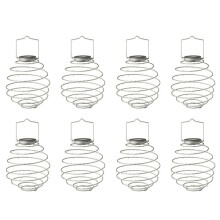 Solar Powered LED Spiral Hanging Lights Outdoor Lighting LED Wire Lantern Spiralight (Spiral Light X8) Warm White
