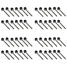 Dessert Spoons Coffee Spoons Black Plated Teaspoons Frosted Handle for Dessert Tea Ice Cream Cake Coffee Set of 48
