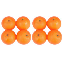 8 Stueck Weiche Kunststoff Simulation Orange Frucht-Hausdekoration Burgund