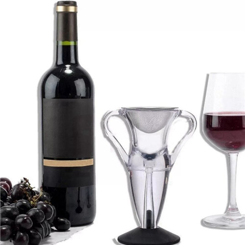 2X Wine Oxygen Pump Filter Magic Wine Decanter Wine Filter Wine Aerator Bar Tools 2