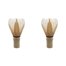 2X Bamboo Japanese Tea Stirring Brush Matcha Bamboo Tea Brush Traditional Handmade Bamboo Tea Brush