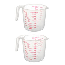 2X Miarka 1000 Ml NarzęDzie do Pieczenia NarzęDzie Kuchenne Wysokiej JakośCi Plastikowa Miarka Kubek NarzęDziowy Ze Skalą